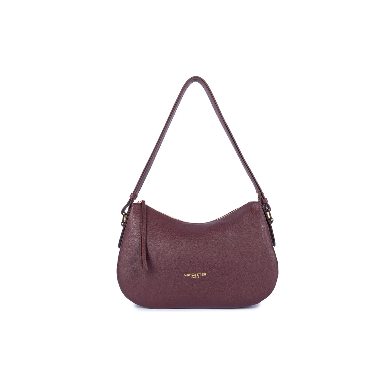 Lancaster Dune Grainy Leather Satchel 529-95 Dark Bordeaux