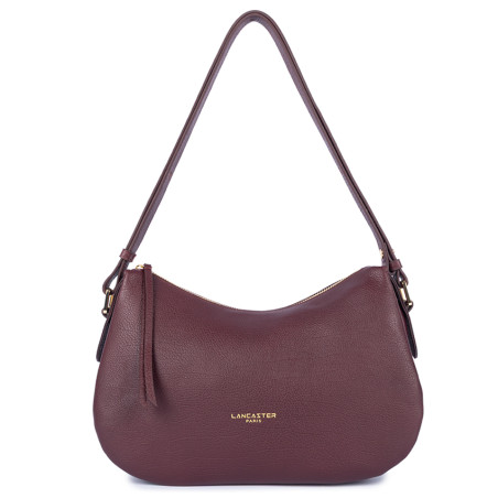 Lancaster Dune Grainy Leather Satchel 529-95 Dark Bordeaux
