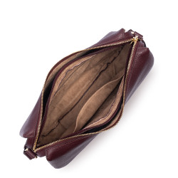 Lancaster Dune Grainy Leather Satchel 529-95 Dark Bordeaux