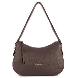 Lancaster Dune Grainy Leather Satchel 529-95 Dark Brown