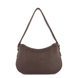 Lancaster Dune Grainy Leather Satchel 529-95 Dark Brown