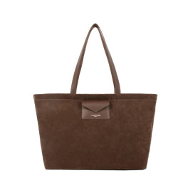 Lancaster Suede KBA Large Shopping Bag Suede Look 518-063 Brown