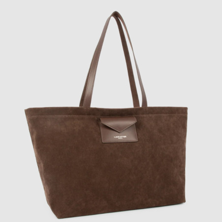 Lancaster Suede KBA Large Shopping Bag Suede Look 518-063 Brown