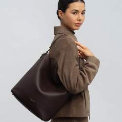 Lancaster Dune Grand Bucket Bag 529-99 Dark Brown