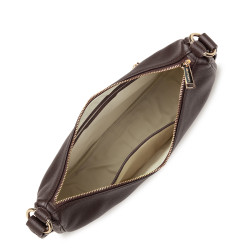 Lancaster Milano Aria Grand Sac Besace 480-072 Marron Foncé ouvert