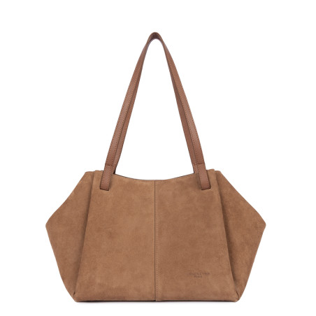 Lancaster Suede Tote Bag 530-58 Camel