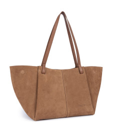 Lancaster Suede Tote Bag 530-58 Camel