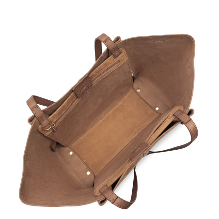 Lancaster Suede Tote Bag 530-58 Camel