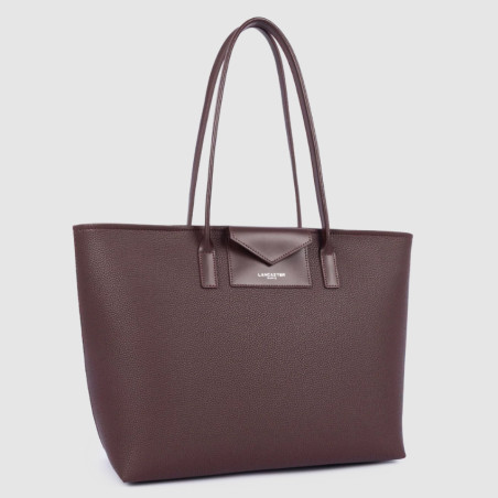 Lancaster Maya Double Kba Sac Shopping 517-103 Bordeaux Foncé côté