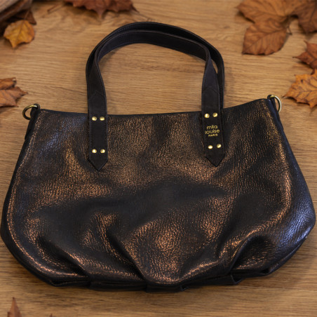 Mila Louise Nicole XS GR Small Shopping Bag Grainy Effect Brown