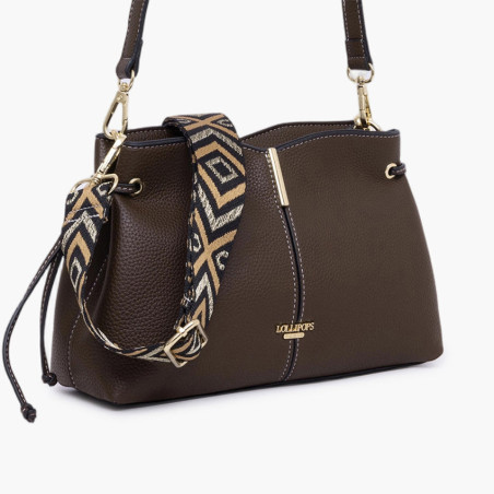 Lollipops Taloum Crossbody Bag with Brown Strap