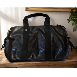 Mila Louise Prudy GR Tote Shiny Grainy Effect Black