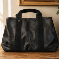 Mila Louise Prudy GR Tote Shiny Grainy Effect Black
