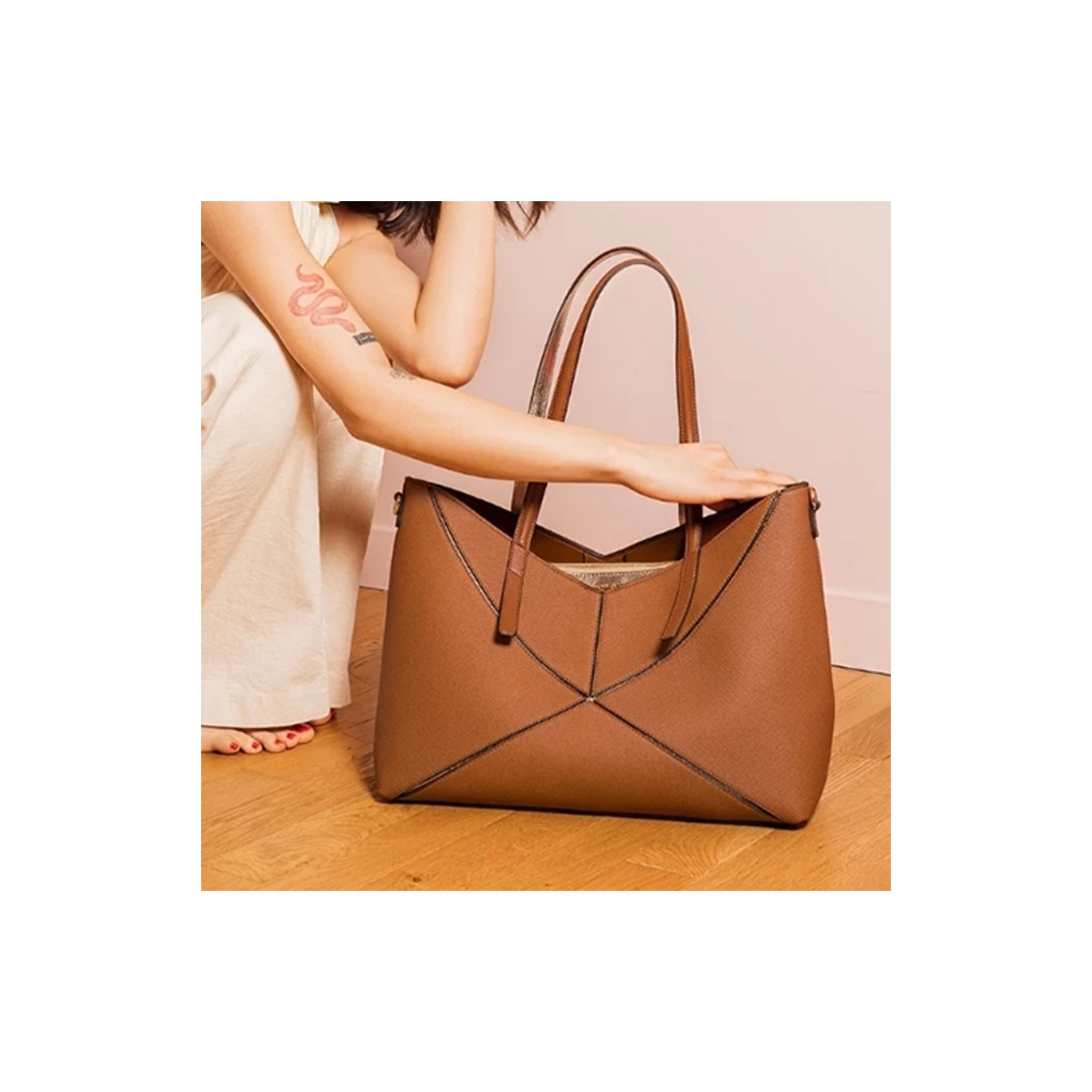 Lollipops Tamelia Grand Sac Cabas Cognac