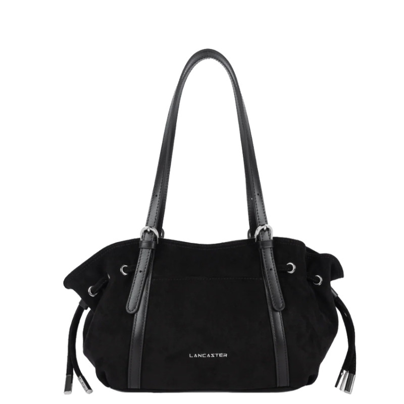 Lancaster Velvet Emma Shoulder Bag 518-096 Suede Black