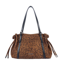 Lancaster Velvet Emma Large Shoulder Bag 518-097 Suede Effect Camel...