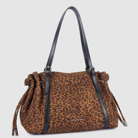 Lancaster Velvet Emma Large Shoulder Bag 518-097 Suede Effect Camel...