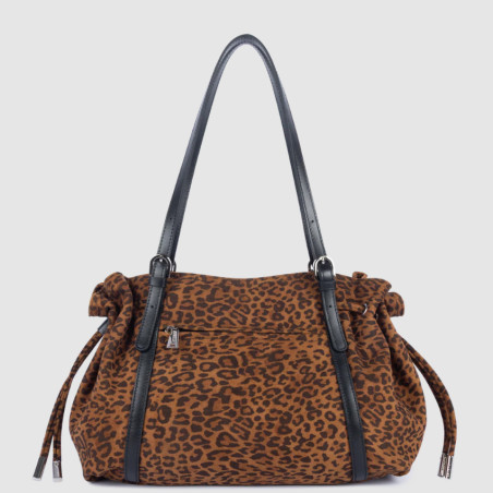 Lancaster Velvet Emma Large Shoulder Bag 518-097 Suede Effect Camel...