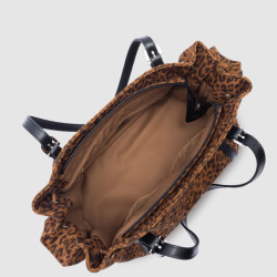 Lancaster Velvet Emma Large Shoulder Bag 518-097 Suede Effect Camel...