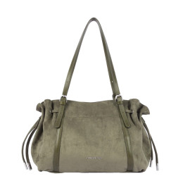 Lancaster Velvet Emma Large Shoulder Bag 518-097 Suede Effect Dark ...