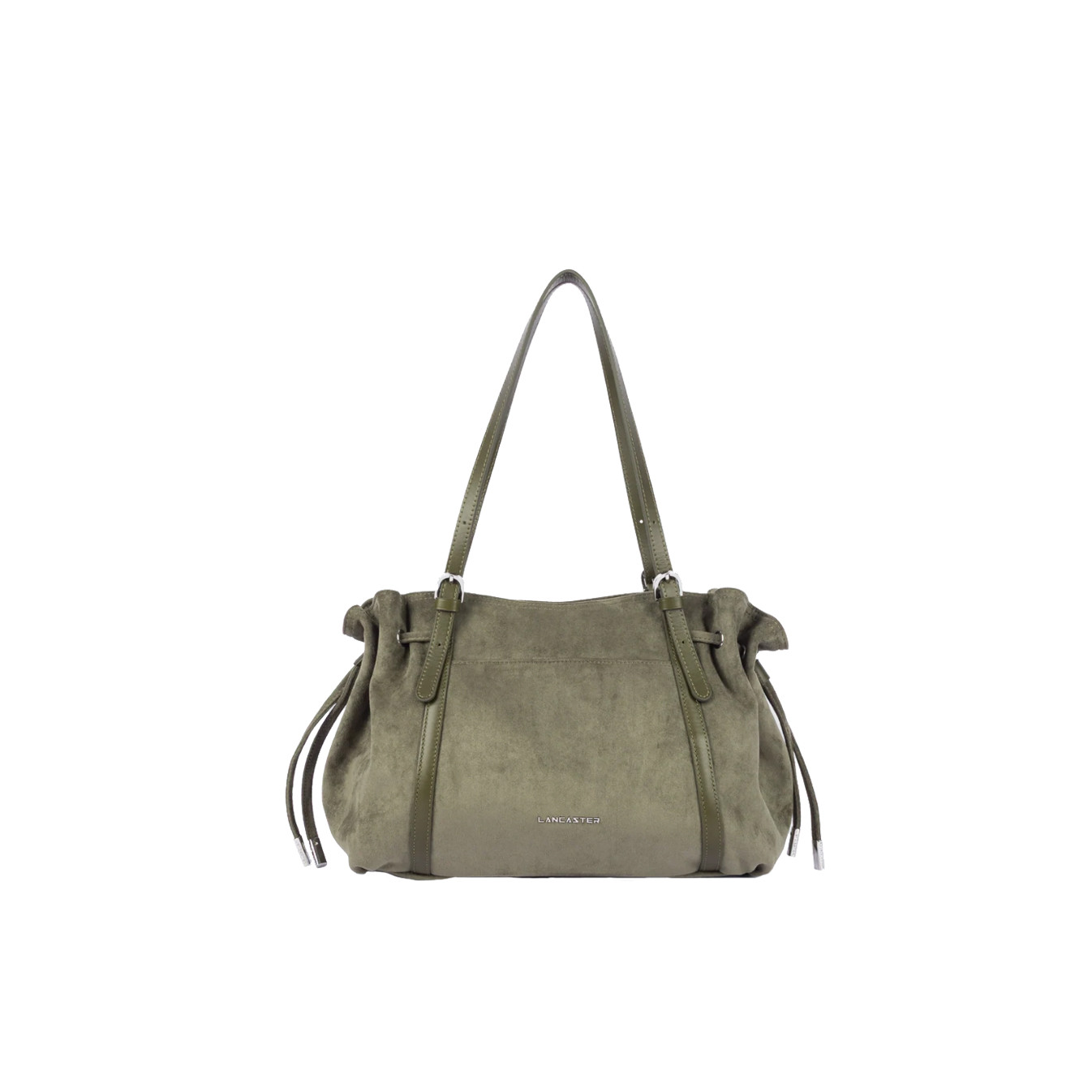Lancaster Velvet Emma Large Shoulder Bag 518-097 Suede Effect Dark ...