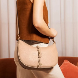 Lollipops Tracy Demi-Moon Shoulder Bag Beige
