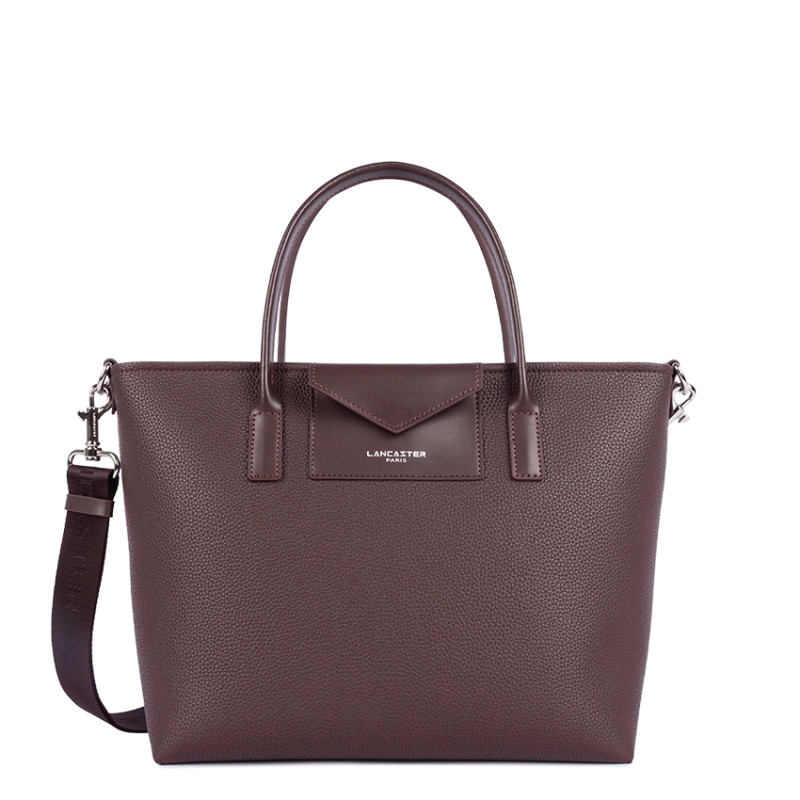 Lancaster Maya Double Kba Sac Cabas 517-102 Bordeaux Foncé