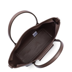 Lancaster Maya Double Kba Sac Cabas 517-102 Marron ouvert
