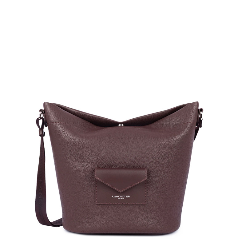 Lancaster Maya Double Kba Bucket Bag with Leather Trim 517-107 Dark...