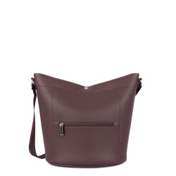 Lancaster Maya Double Kba Sac Seau Garni Cuir 517-107 Bordeaux Foncé DOS