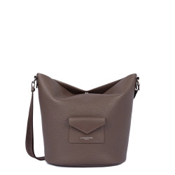 Lancaster Maya Double Kba Bucket Bag with Leather Trim 517-107 Brown