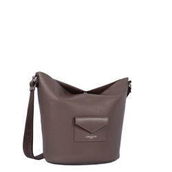 Lancaster Maya Double Kba Sac Seau Garni Cuir 517-107 Marron cote