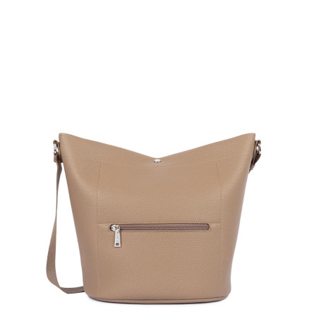 Lancaster Maya Double Kba Sac Seau Garni Cuir 517-107 Praline dos