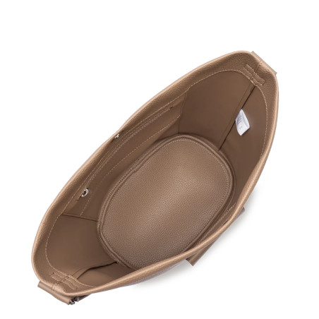 Lancaster Maya Double Kba Bucket Bag with Leather Trim 517-107 Praline