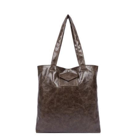 Lancaster Retro KBA Tote Bag 518-101 Brown