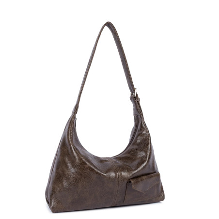 Lancaster Retro KBA Hobo Bag 518-103 Brown