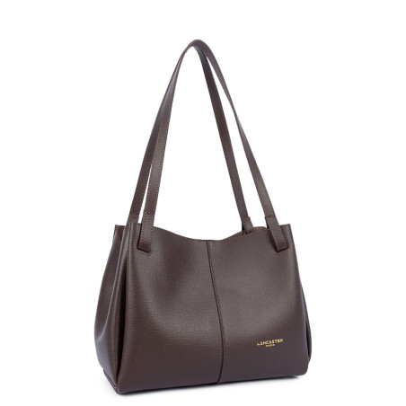 Lancaster Sierra Haus Sac Cabas 3 Compartiments 538-010 Marron Foncé cote