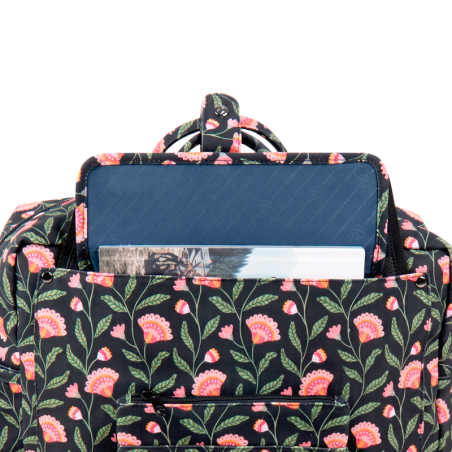 Cabaïa Carry All Wanderer Weekend Bag Sac 24h En Toile De Coton Applecross poche ouverte