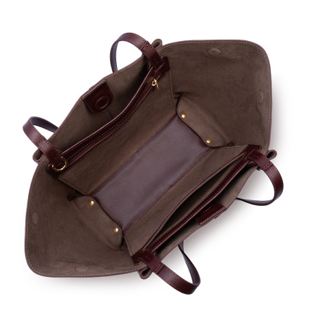 Lancaster Sierra Haus Shoulder Tote Bag 538-011 Dark Bordeaux