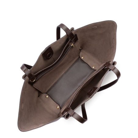 Lancaster Sierra Haus Tote and Shoulder Bag 538-011 Dark Brown