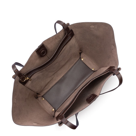 Lancaster Sierra Haus Large Tote Bag and Shoulder 538-012 Dark Brown