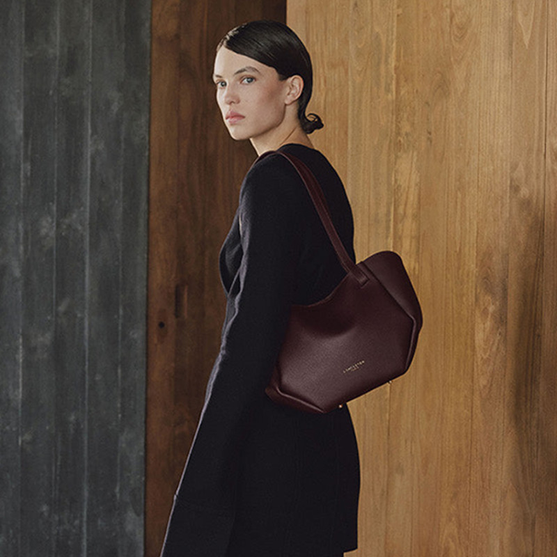 Lancaster Sierra Haus Tote and Shoulder Bag 538-013 Dark Bordeaux