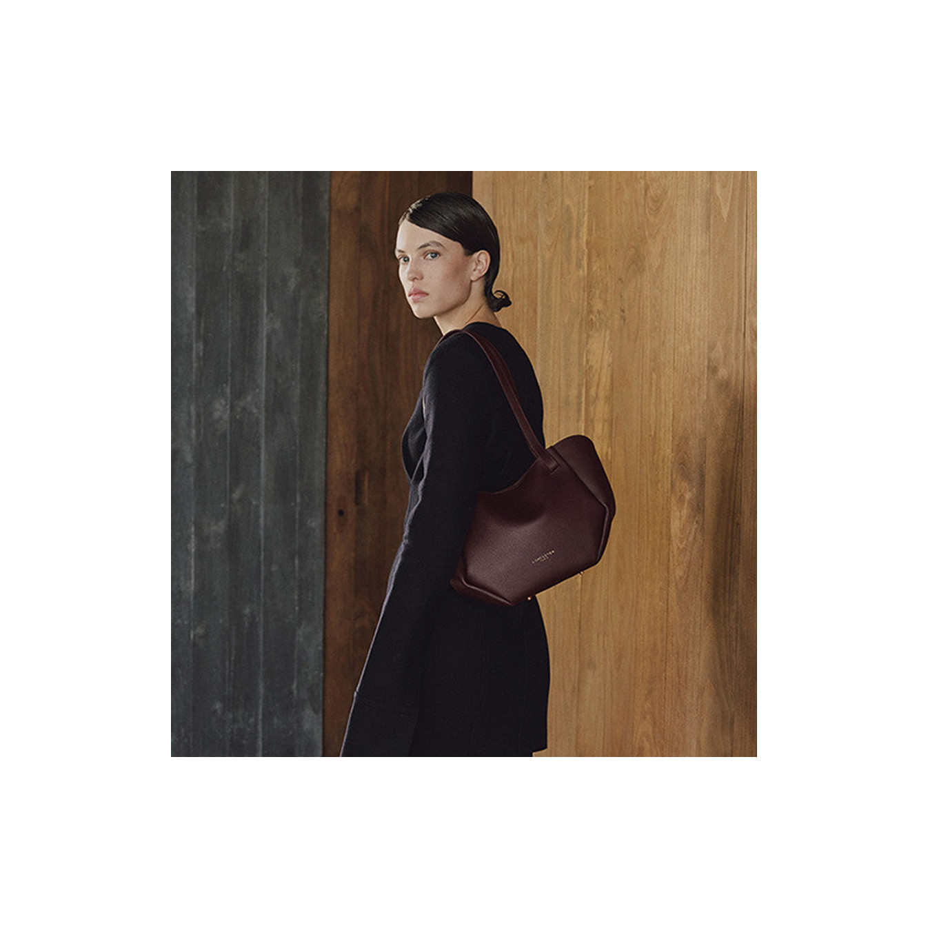 Lancaster Sierra Haus Tote and Shoulder Bag 538-013 Dark Bordeaux