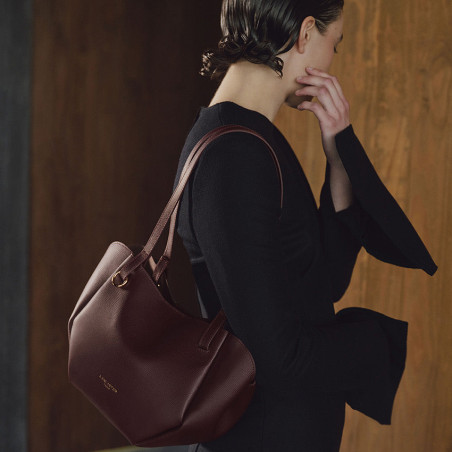 Lancaster Sierra Haus Tote and Shoulder Bag 538-013 Dark Bordeaux