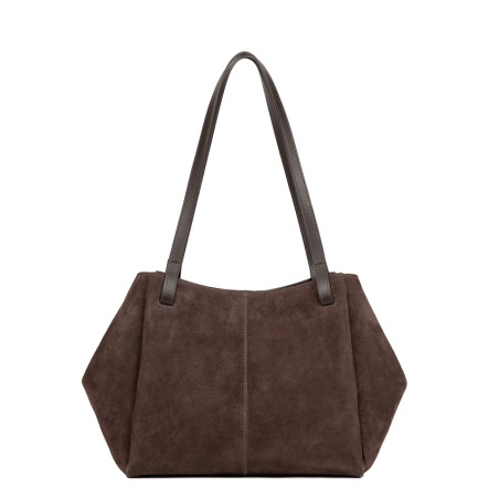 Lancaster Suede Tote Bag 530-58 Brown