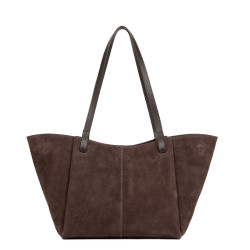 Lancaster Suede Tote Bag 530-58 Brown