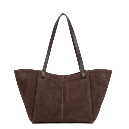 Lancaster Suède Sac Cabas 530-58 Marron dos