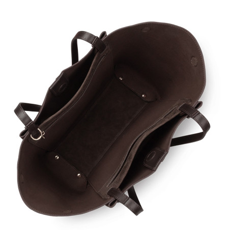 Lancaster Suede Tote Bag 530-58 Brown
