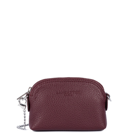 Lancaster Foulonne Double Coin Purse 170-28 Bordeaux