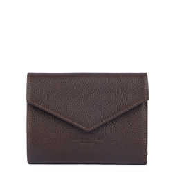 Lancaster Foulonne Double Back Pocket Wallet 170-29 Dark Brown
